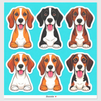Lief Cartoon Knuffel Hond Stickers