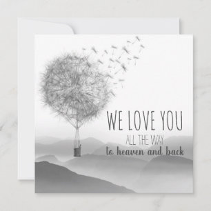 Lief condoleance kaartje met paardebloemen   kaart