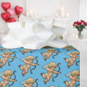 Lief Cupido Valentijns Liefdes Pijl Pixel Art Patr Cadeaupapier