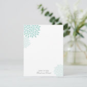 Lief dahlias bruiloft dank u bedankkaart (Staand voorkant)