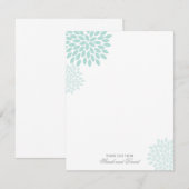 Lief dahlias bruiloft dank u bedankkaart (Voorkant / Achterkant)