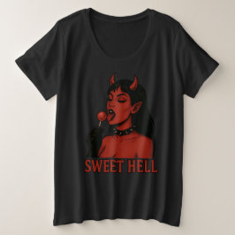 Lief dat hij | Halloween Street Glam Grote Maat T-shirt