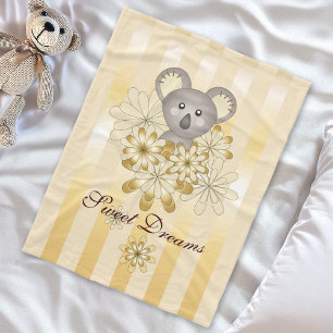 Lief Dier Gouden Effect Streep Gepersonaliseerd Vo Fleece Deken