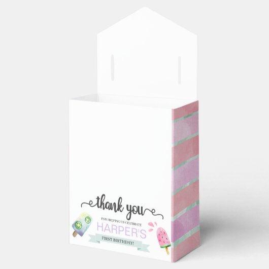 Lief Een Eerste Verjaardagsfeestje Favor Box Bedankdoosjes (Geopend)