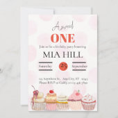 Lief Een Jaar Oud Verjaardagsfeestuitnodiging Kaart (Voorkant)