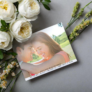 Lief Eenvoudig Fotohuwelijk Sla de Datum op Kaart
