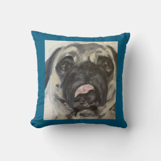 Lief en Gekke Pug schilderij Kussen