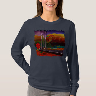 Lief en sterf vrij T-shirt | roos in een woestenij
