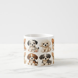 Lief Gehaakt Puppies Patroon Espresso Kop