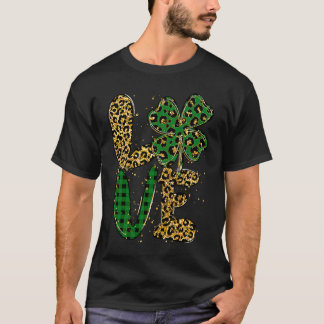 Lief gelukkige St. Patrick's Day Luipaard Lucky Sh T-shirt
