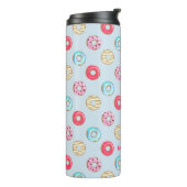 Lief glazuurdonutpatroon gepersonaliseerd thermosbeker (Gedraaid links)