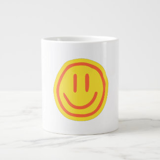 Lief glimlachend gezicht | Positief gelukkig emoji Extra Grote Beker