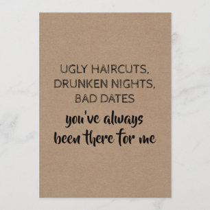 Lief Grappig bruidsmeisje / Maid of Honor Voorstel Kaart