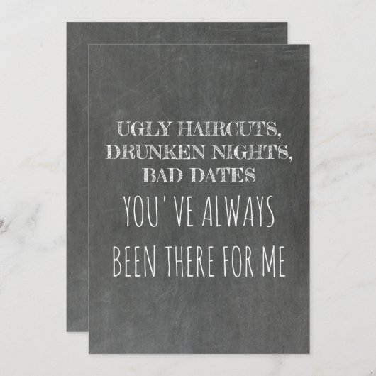 Lief Grappig bruidsmeisje / Maid of Honor Voorstel Kaart (Voorkant / Achterkant)