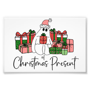 Lief Grappig Kleurrijk Kerstmis Foto Afdruk