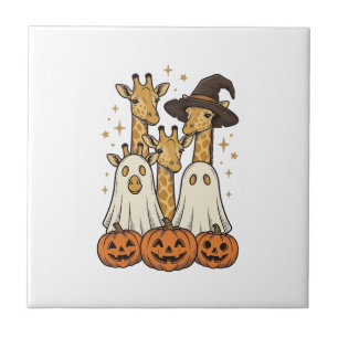 Lief Halloween Giraffe Geest Pompoen Shirt Ontwerp Tegeltje