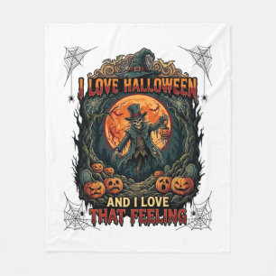 Lief Halloween Skelet Vogelverschrikker Vollemaan Fleece Deken