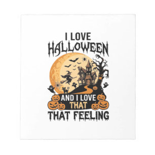 Lief Halloween Spokenhuis Maan Heks Pompoenen_1 Notitieblok