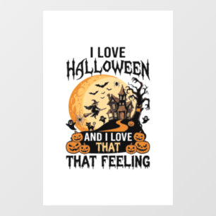 Lief Halloween Spokenhuis Maan Heks Pompoenen_1 Raamsticker