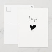 Lief hart minimalistisch briefkaart (Voorkant / Achterkant)
