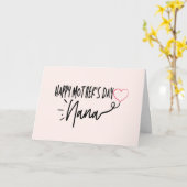 Lief hart Nana Moederdag Kaart (Gele Bloem)