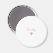 Lief hart roze magneet (Voorkant / Achterkant)