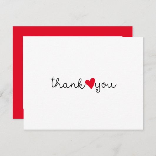 Lief hartelijk dank je wel bedankkaart (Voorkant / Achterkant)