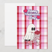 Lief kaartje voor Valentijnsdag met spookje Feestdagenkaart (Voorkant / Achterkant)