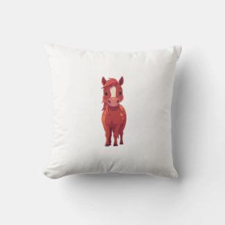 Lief kastanjebruin paard kussen