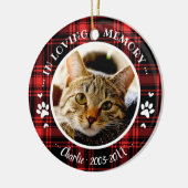 Lief Kat Dier Herdenking Aangepaste Foto Keramisch Ornament (Links)