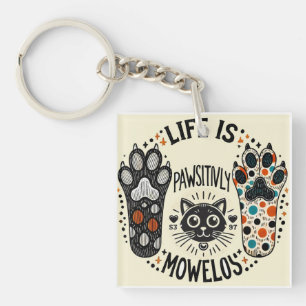 Lief kat-thema illustratie sleutelhanger
