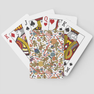 Lief Kerstmis Gingerbread Man Candy Cane Delight Pokerkaarten