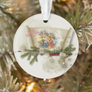 Lief kerststal collage op maat kerstfeest ornament