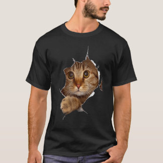 Lief Kitten Gescheurde Stof   Kat  Kat Eigenaar Ka T-shirt