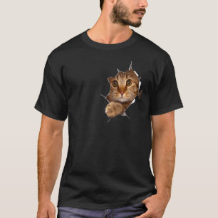 Lief Kitten Gescheurde Stof Kat Kattenbezitter Kat T-shirt