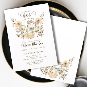 Lief klein bijenmeisje Baby shower Kaart