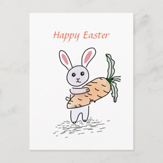Lief klein konijntje blij Pasen Schattigee Kaart (Voorkant)