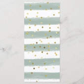 Lief klein lamsgroen Baby shower Menu (Achterkant)