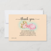 Lief klein meisje Baby shower dank u kaart (Voorkant)