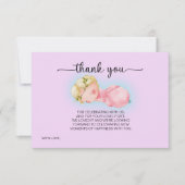Lief klein meisje Baby shower dank u kaart (Voorkant)