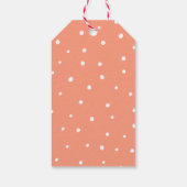 Lief klein perzik verjaardagsfeestje cadeaulabel (Achterkant)