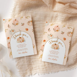 Lief klein pompoen verjaardag dank u kaart