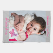 Lief kleinkind zegt: "Ik hou van je" Personaliseer Theedoek (Horizontaal)