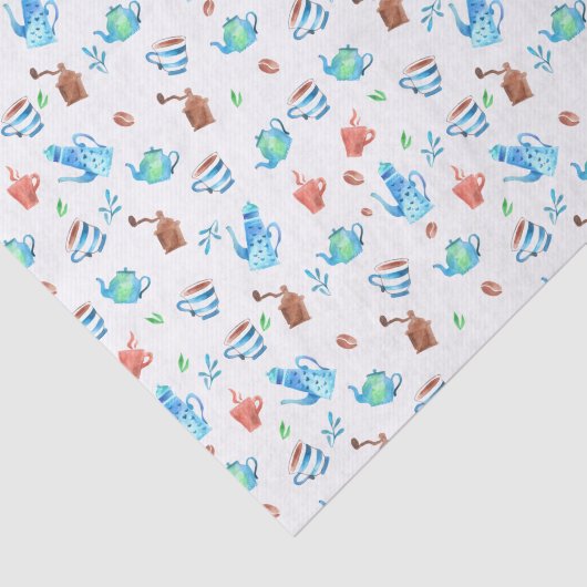 Lief koffiegewijs patroon tissuepapier (Detail)