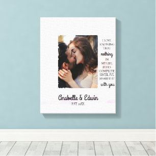 Lief Koppel Aangepaste Foto Canvas Afdruk
