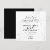 Lief Koppel Knuffelt Script Verloving Feest Save The Date (Voorkant / Achterkant)