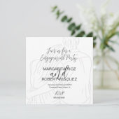 Lief Koppel Knuffelt Script Verloving Feest Save The Date (Staand voorkant)