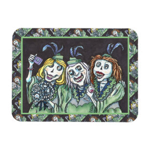 LIEF KRUIPERIG ZOMBIE BRIDSMEISJES MAKEN EEN SELFI MAGNEET
