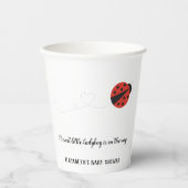 Lief lieveheersbeestje baby shower papieren bekers (Voorkant)