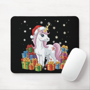 Lief Magisch Kerstsnoesje met Kerstmannenhoed Muismat